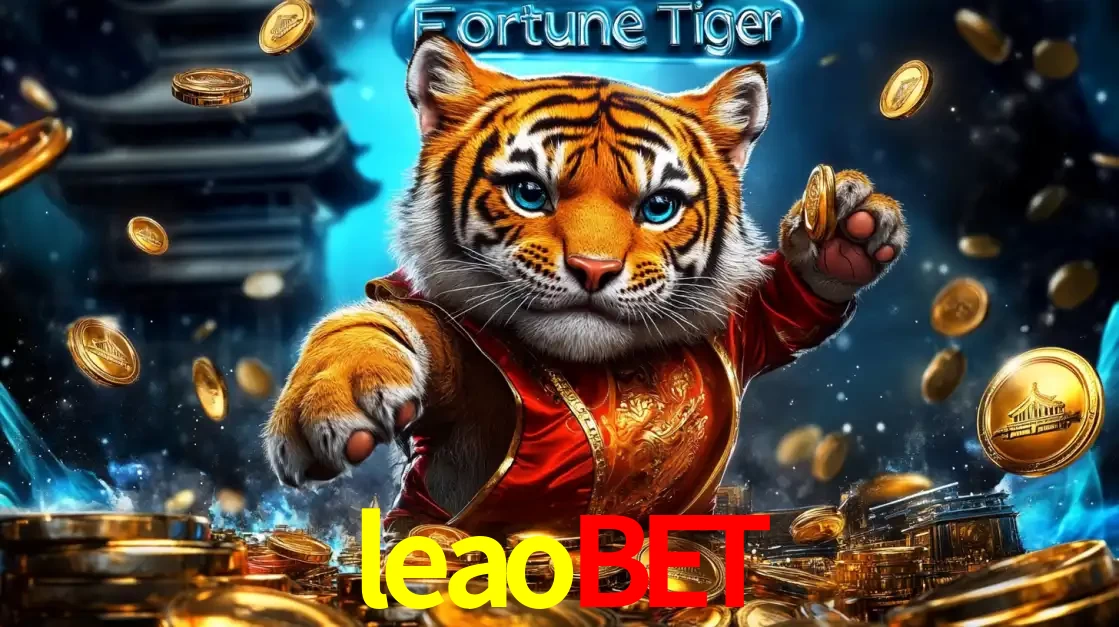 Imagem promocional do jogo de slot Fortune Tiger, com um tigre majestoso em traje tradicional cercado por uma fortuna em moedas de ouro, disponível agora no cassino leaobet.