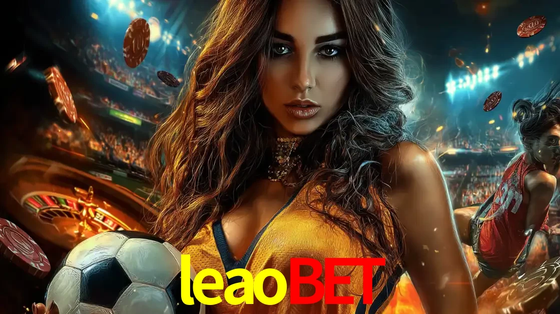 Mulher segurando uma bola de futebol em uma montagem que mistura a paixão esportiva com a emoção da roleta de cassino, tudo disponível na plataforma leaobet.